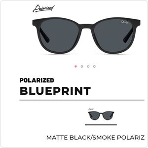 LAST PAIR QUAY Blueprint Sunglasses Polarized Matte Black Smoke Blackout Lenses